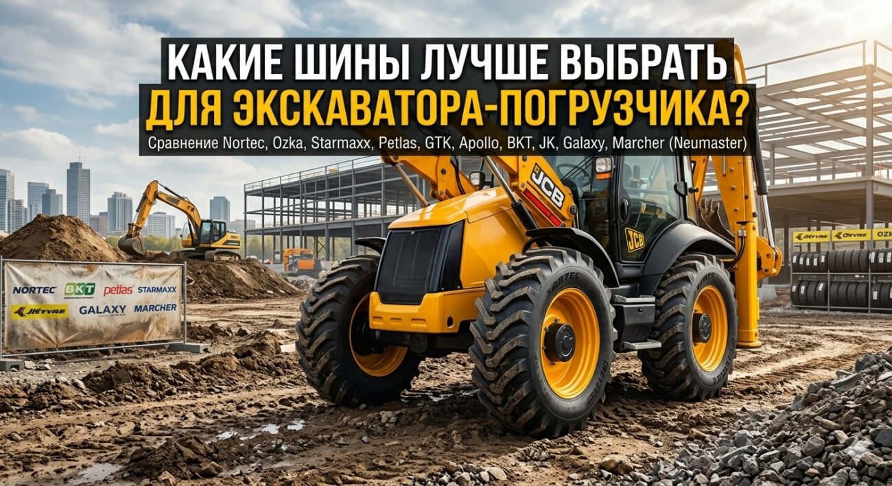 Какие шины выбрать для экскаватора-погрузчика